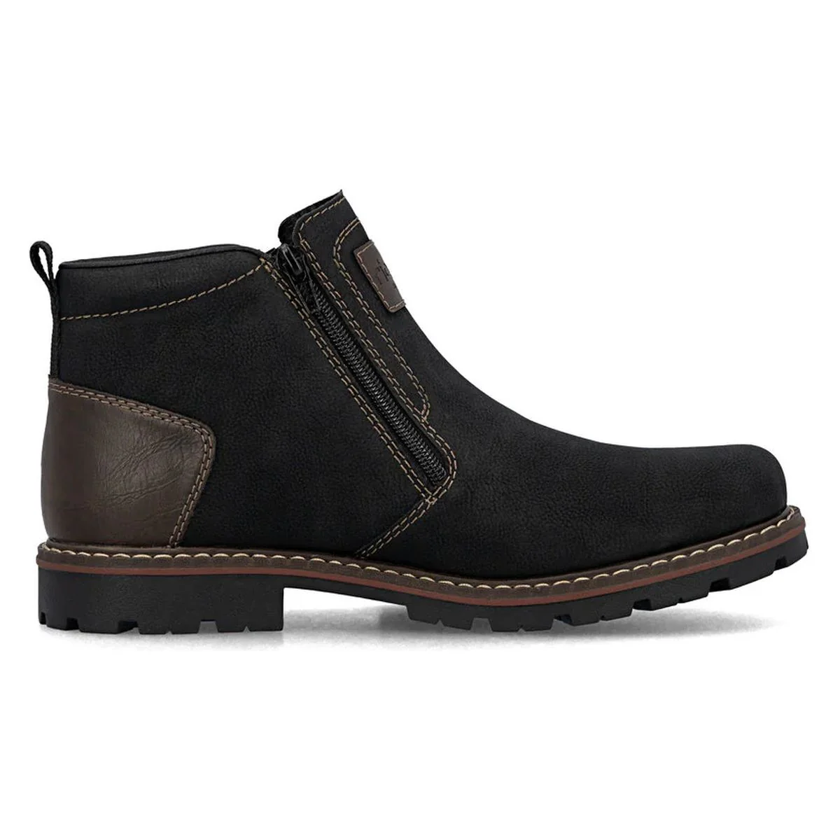 Rieker 37770 Men's Zip Up Ankle Boot in Black - Image 2