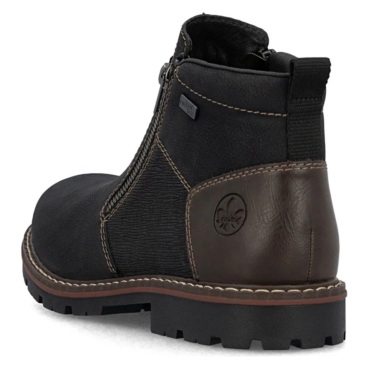 Rieker 37770 Men's Zip Up Ankle Boot in Black - Image 3
