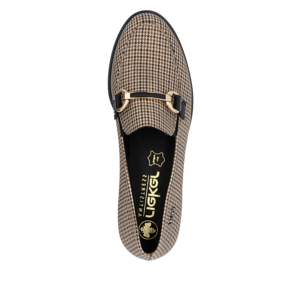 Rieker 46264 Women's Caroni Loafer in Beige - Image 4