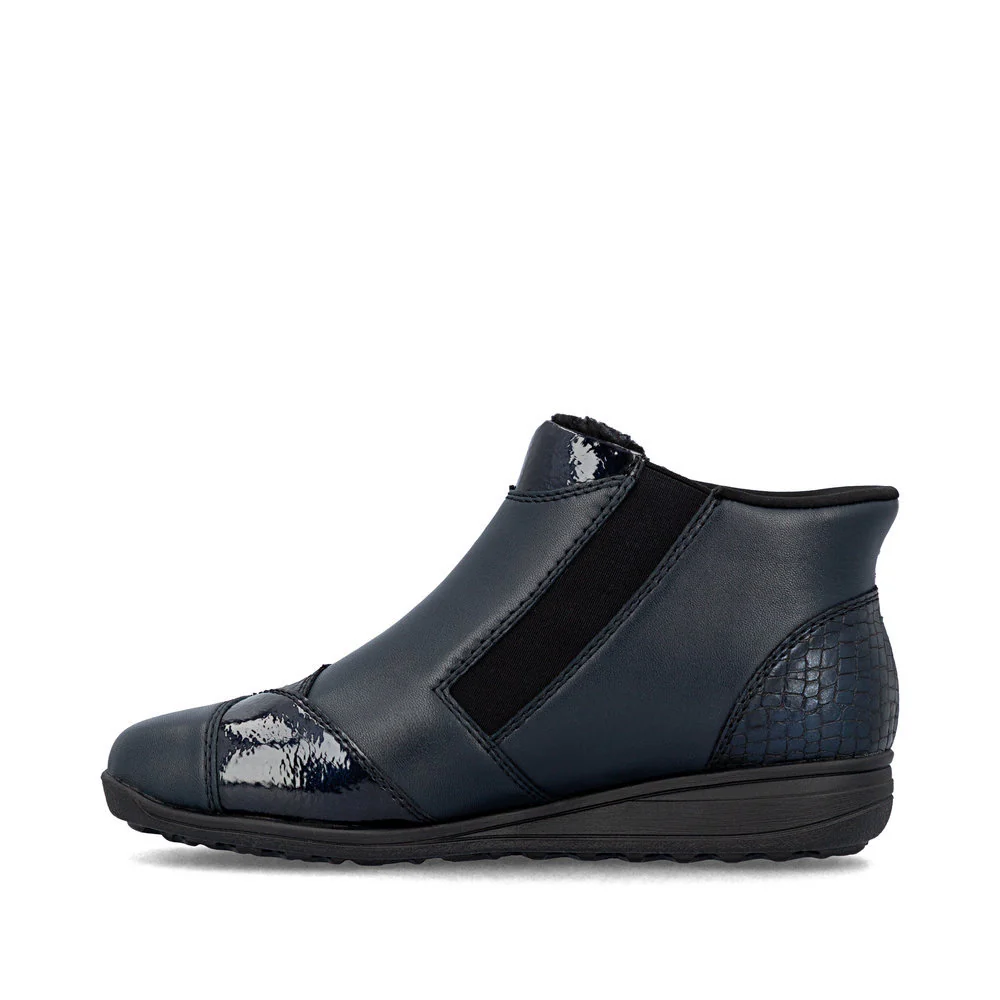 Rieker 47254 Women's Ready to Go Ankle Boots in Blue - Image 2