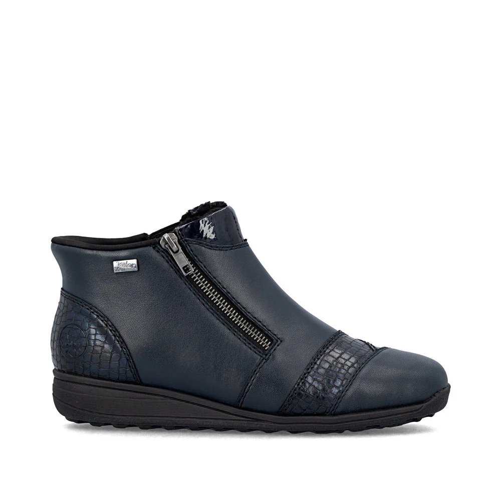 Rieker 47254 Women's Ready to Go Ankle Boots in Blue - Image 4