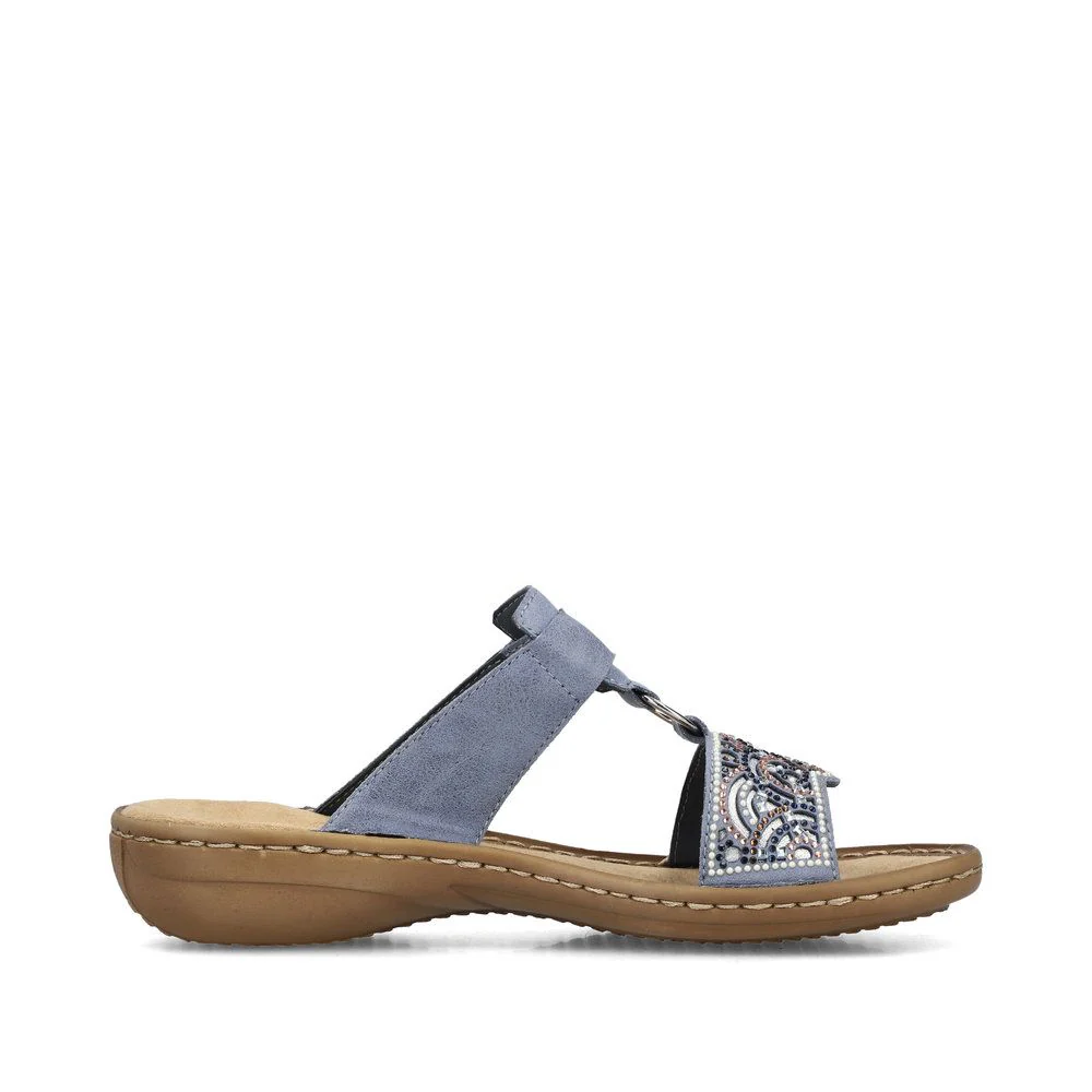 Rieker 608K2 Women's Sandals in Blue - Image 2