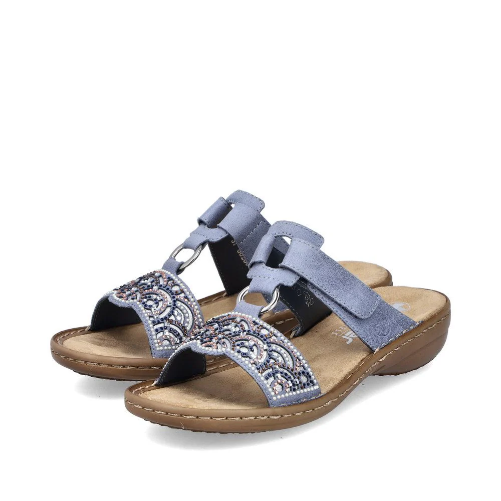 Rieker 608K2 Women's Sandals in Blue - Image 8