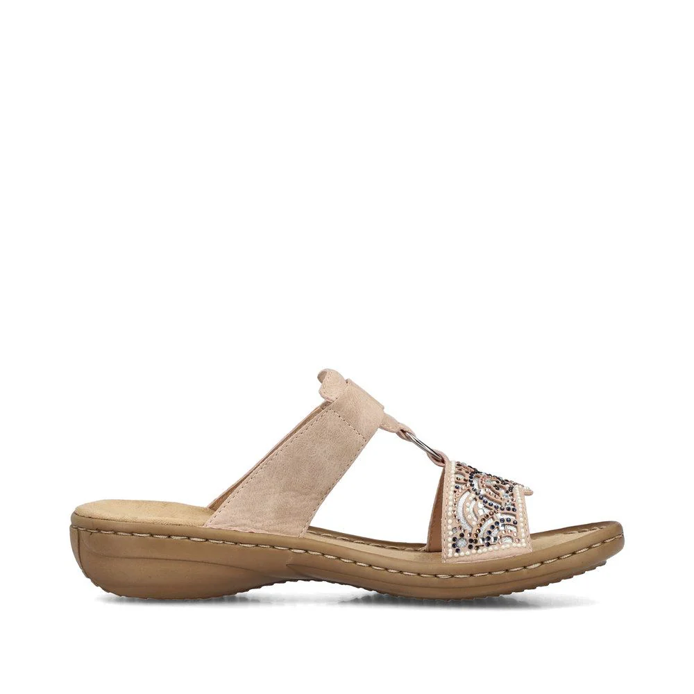 Rieker 608K2 Women's Sandals in Pink - Image 2