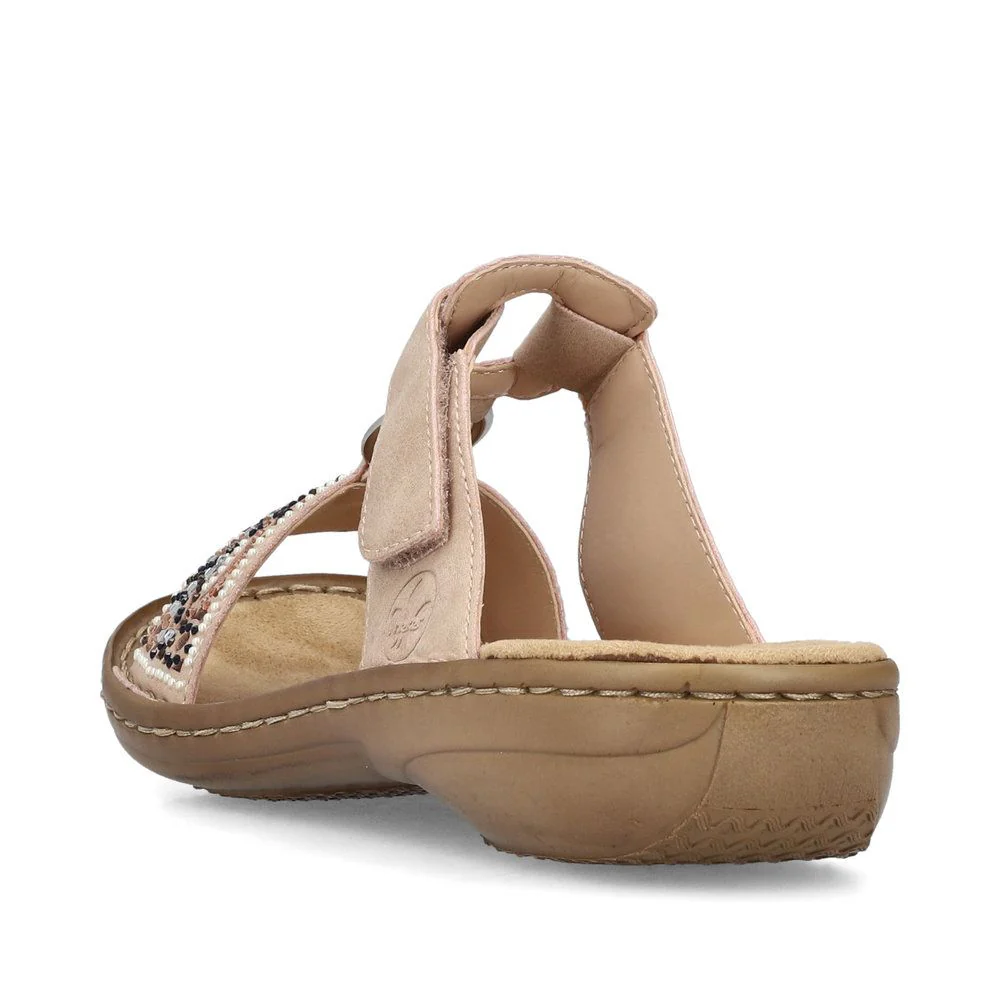 Rieker 608K2 Women's Sandals in Pink - Image 3