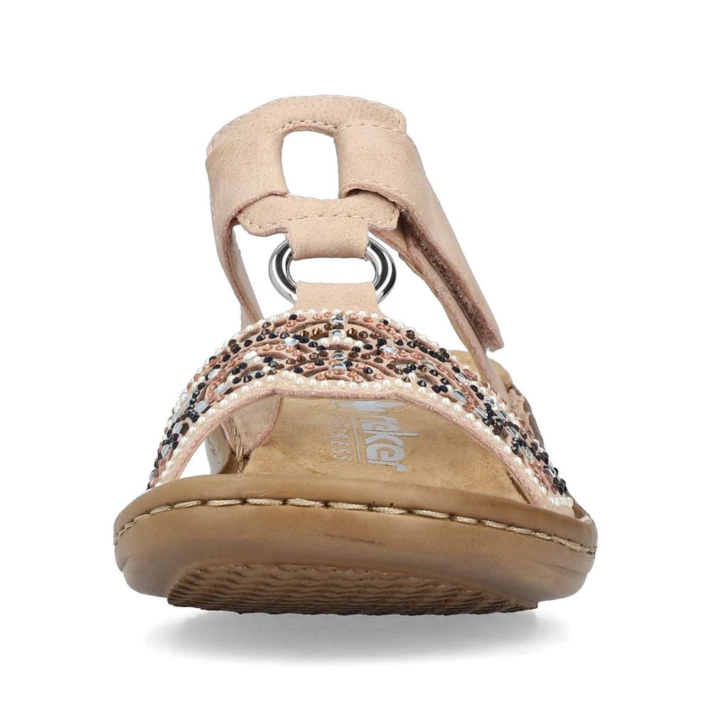 Rieker 608K2 Women's Sandals in Pink - Image 6