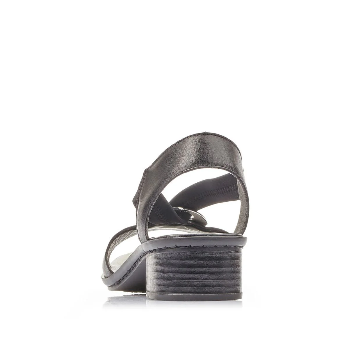 Rieker 62662 Women's Block Heel Sandals in Black - Image 2