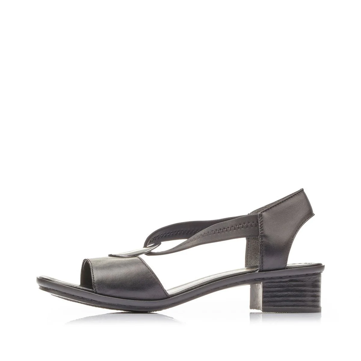 Rieker 62662 Women's Block Heel Sandals in Black - Image 4