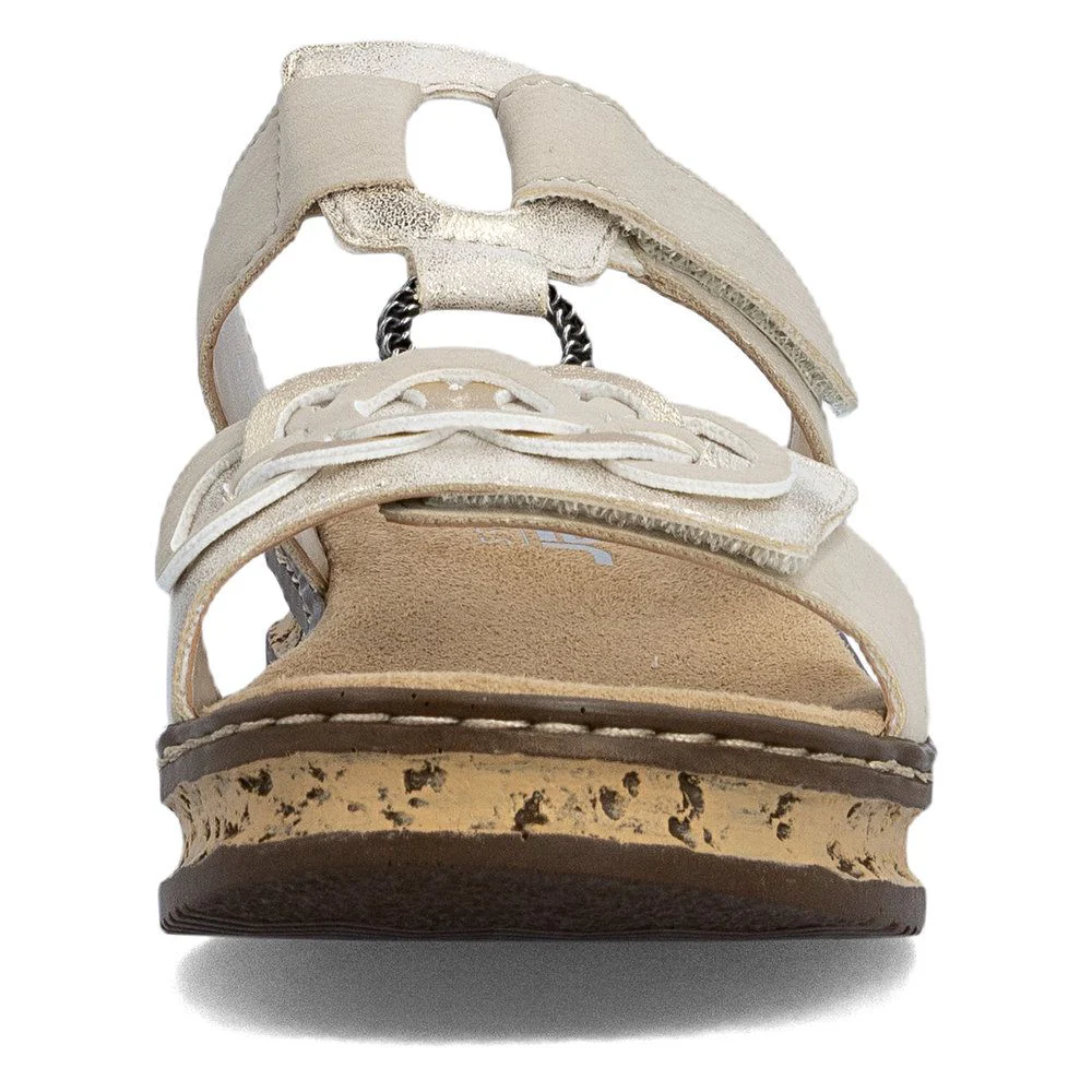 Rieker 62936 Women's Mule Sandals in Beige - Image 6
