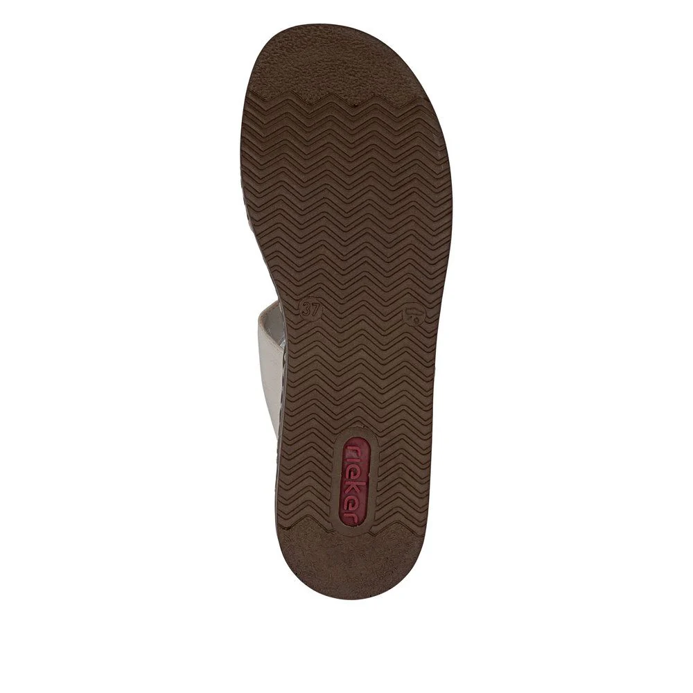 Rieker 62936 Women's Mule Sandals in Beige - Image 7