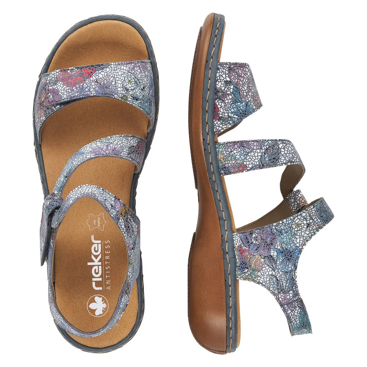 Rieker 659C7 Adria-Multi Leather Sandals – Women’s Wedge Comfort - Image 6