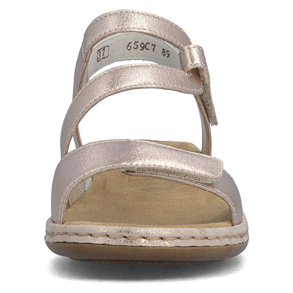 Rieker 659C7 Velcro Strap Sandals in Copper - Image 6