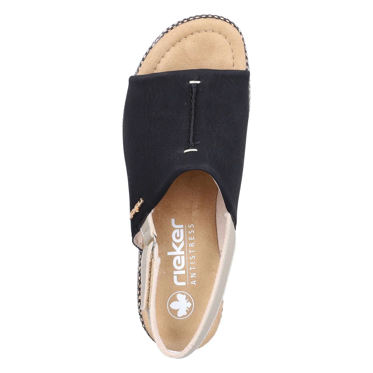 Rieker 69460 Women's Wedge Sandals in Black - Image 4