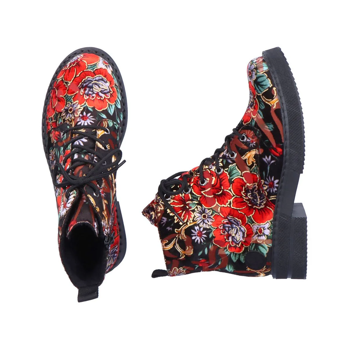 Rieker 72010 Biker Boot in Floral - Image 5