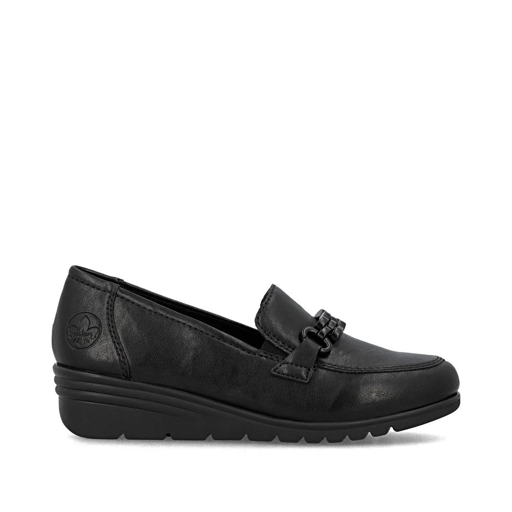Rieker L5361 Dress Slip On Loafer in Black - Image 4