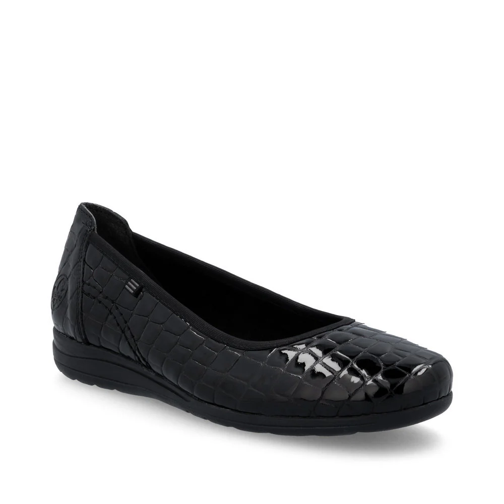 Rieker L9350 Women's Ballerina in Black
