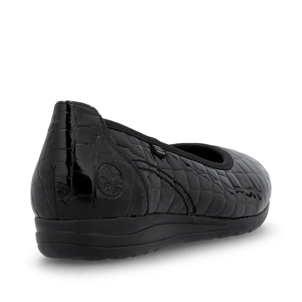 Rieker L9350 Women's Ballerina in Black - Image 3