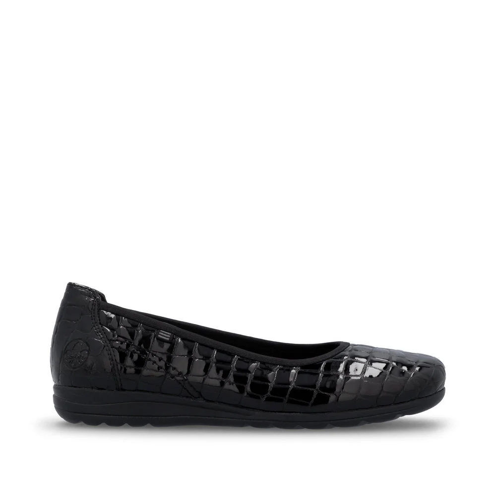 Rieker L9350 Women's Ballerina in Black - Image 4