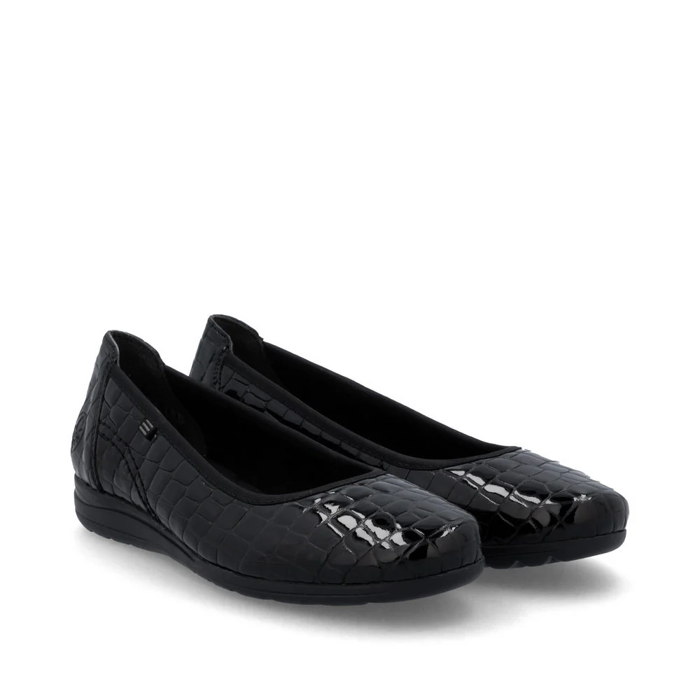 Rieker L9350 Women's Ballerina in Black - Image 5
