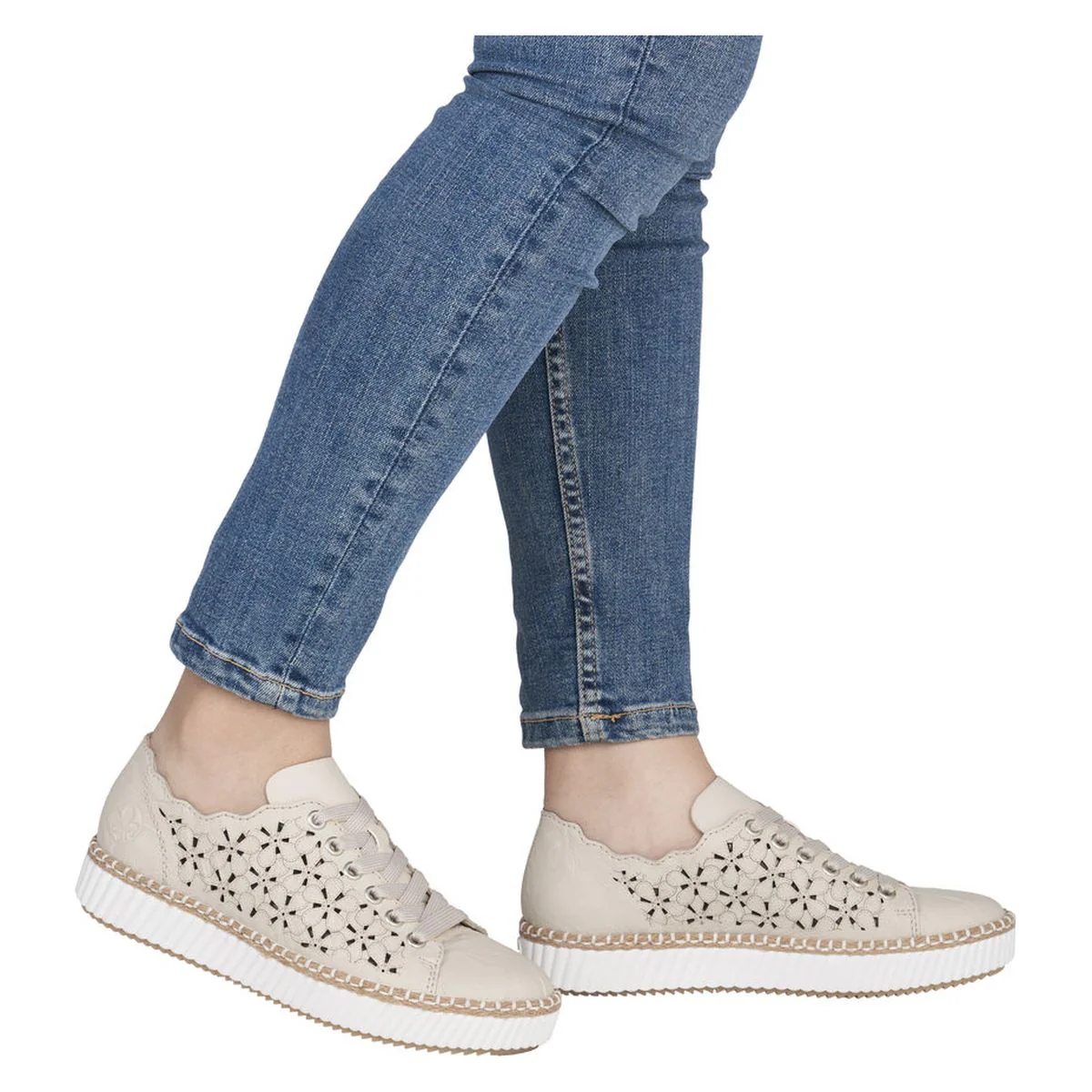 Rieker M2902 Women's Shoes in Beige - Image 10