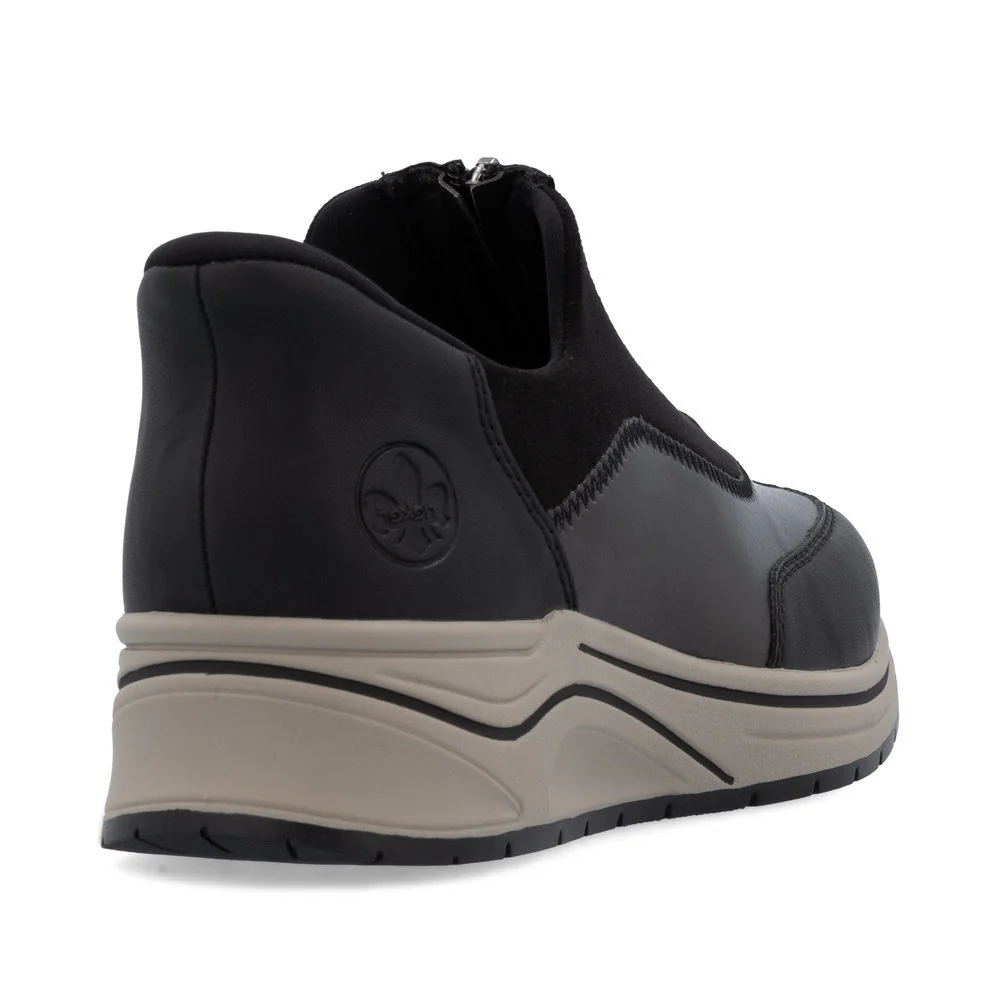 Rieker N9553 Ready to Go Sneakers in Black - Image 3