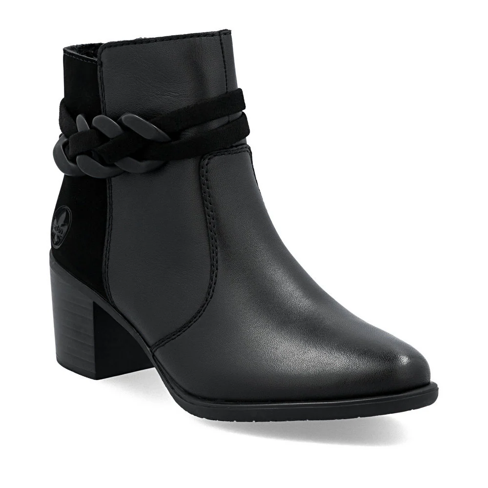 Rieker Y2066 Dress Ankle Boot in Black