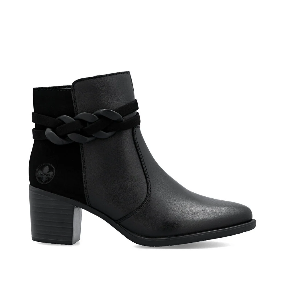 Rieker Y2066 Dress Ankle Boot in Black - Image 4