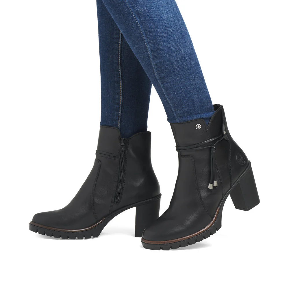 Rieker Y2567 Dress Ankle Boot in Black - Image 8