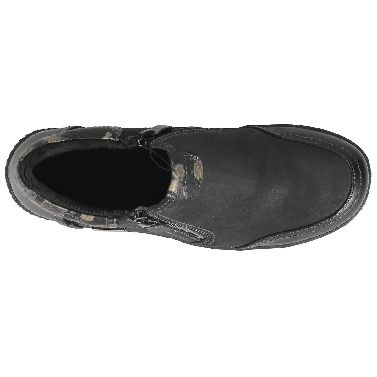 Romika Ellie 01 Side Zip Casual Waterproof Shoe in Black - Image 3