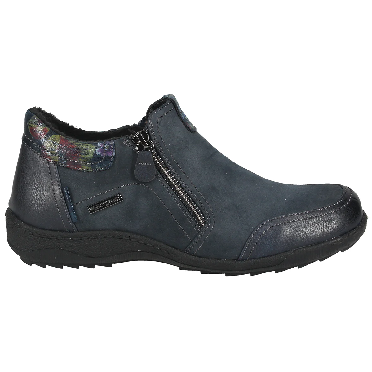 Romika Ellie 01 Side Zip Casual Waterproof Shoe in Blue - Image 2