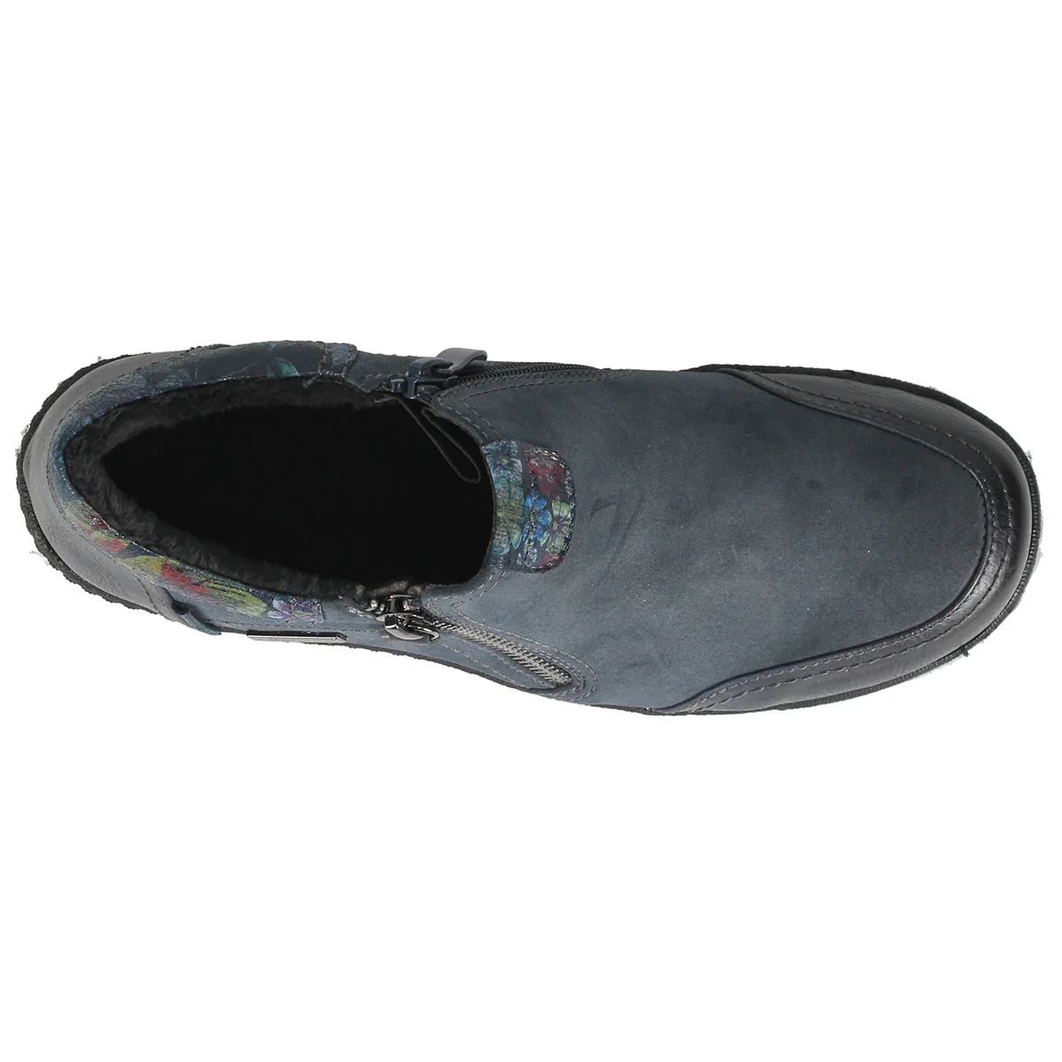 Romika Ellie 01 Side Zip Casual Waterproof Shoe in Blue - Image 3