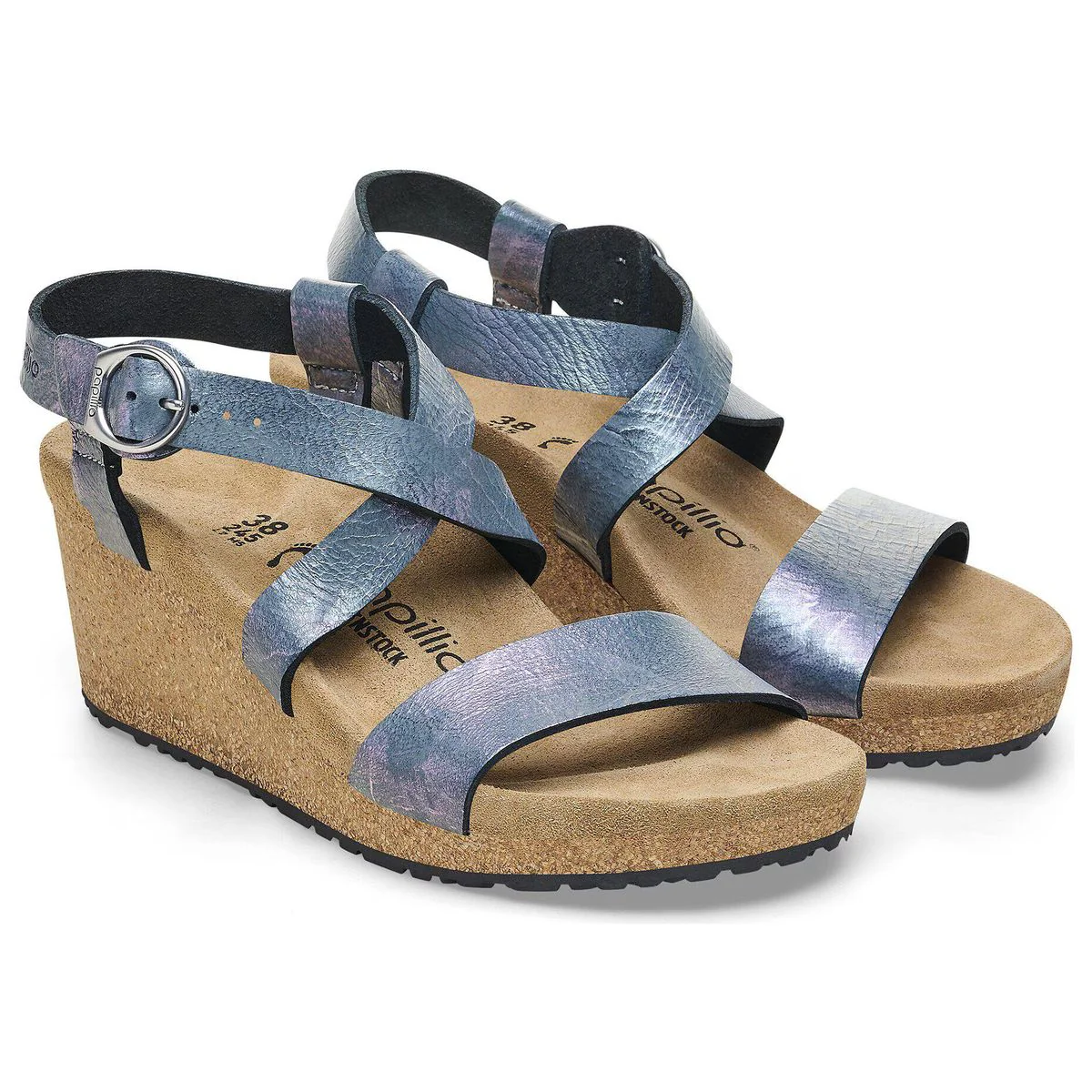 Sibyl Wedge Metallic Sandals - Image 3