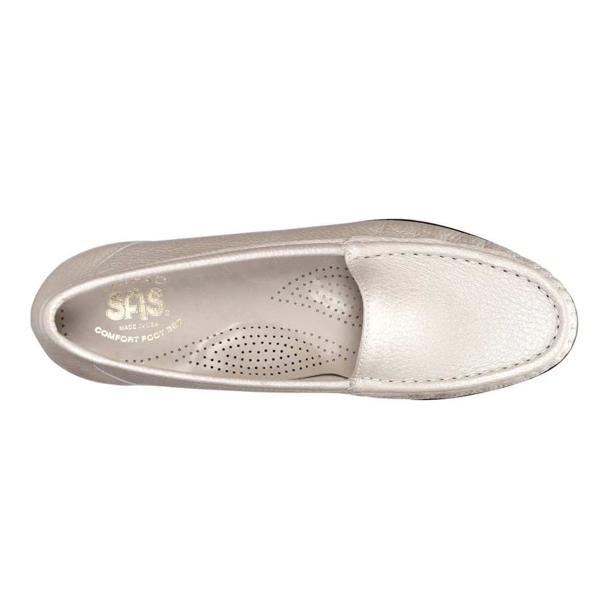 SAS Simplify Women's Slip On Loafer In Bone/Pearl - Image 3