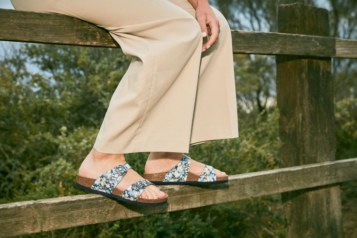 Birkenstock Sydney Vegan – Blue Floral - Image 4
