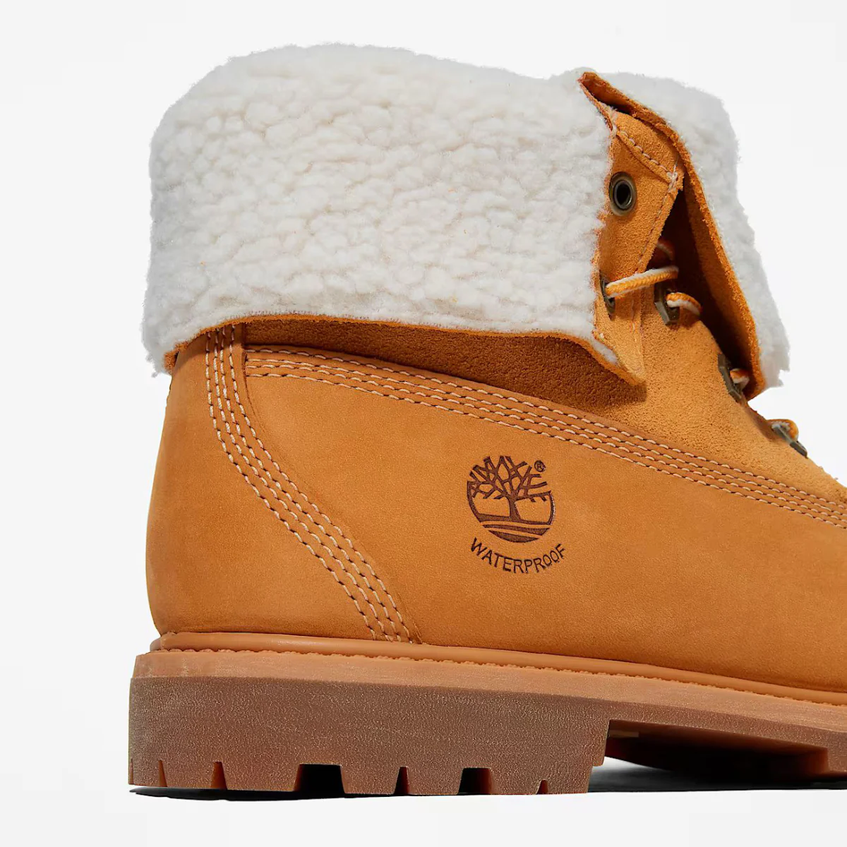 Timberland Women's Warm-Lined Waterproof Roll-Top Boot in Wheat Nubuck - Image 7