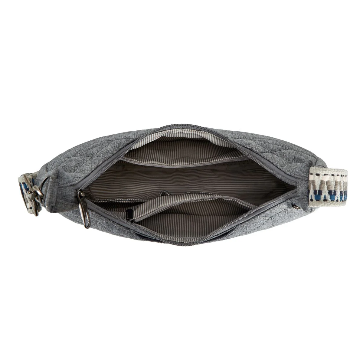 Travelon Woman's Anti-Theft Boho Slouchy Crossbody in Grey - Image 5
