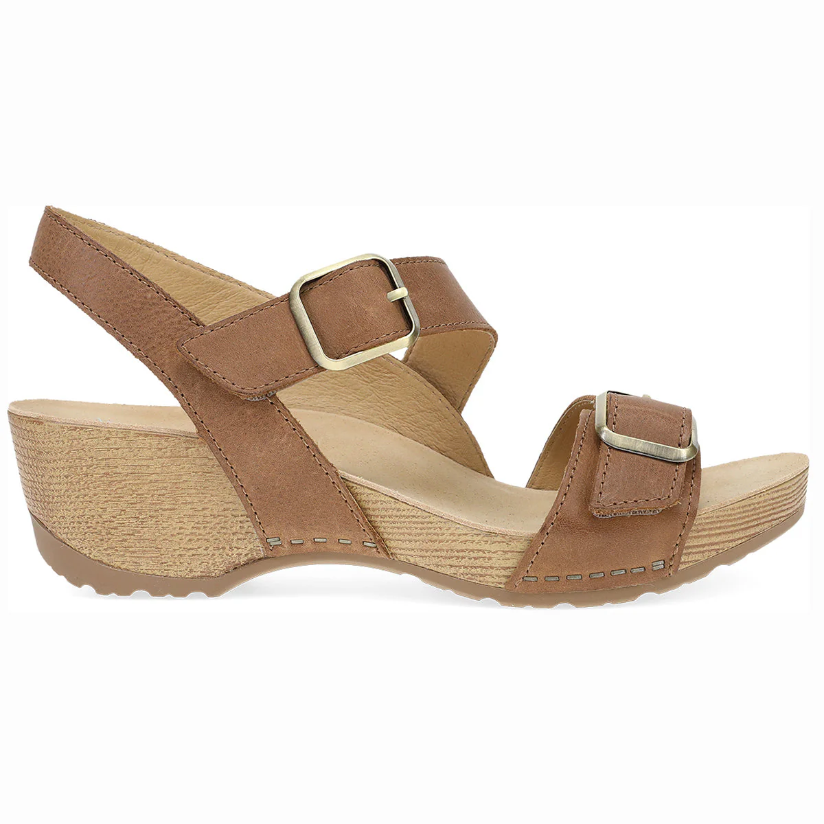 Dansko Trinity Tan Burnished Nubuck Women's Sandals - Image 2