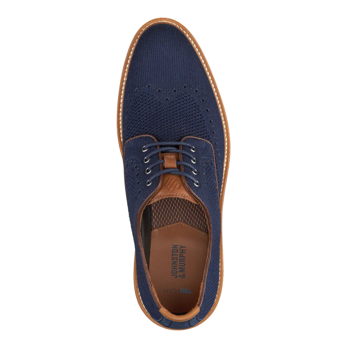 Johnston & Murphy Upton Knit Men's Dress Casual Shoe in Navy - Image 6