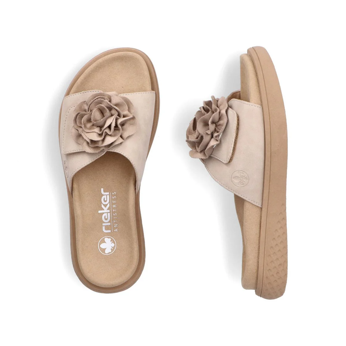 Rieker V1562-62 Morelia Slide Sandals in Ginger| Women's Summer Mule Sandals - Image 6
