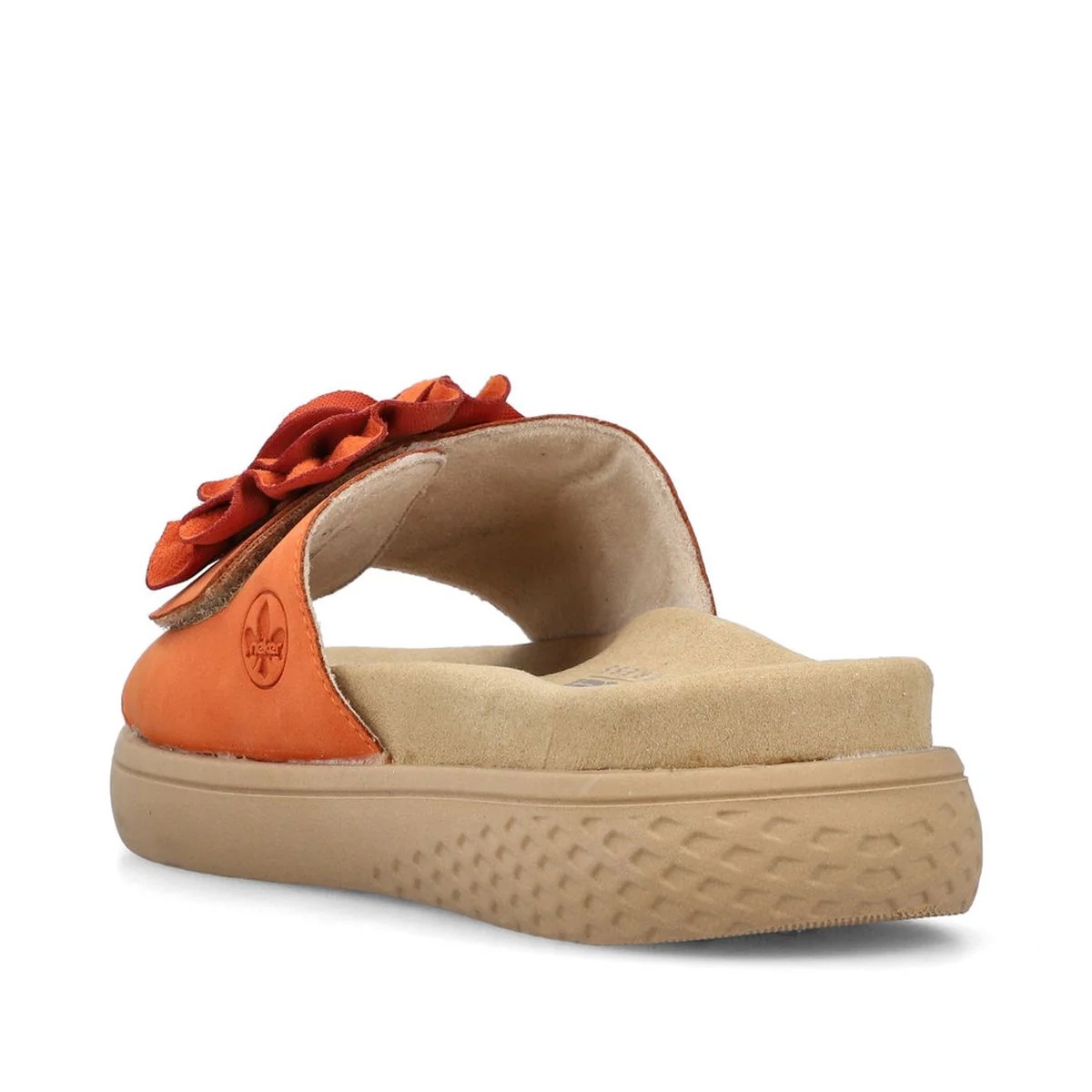 Rieker V1562-38 Morelia Slide Sandals in Pumpkin | Women's Summer Mule Sandals - Image 3
