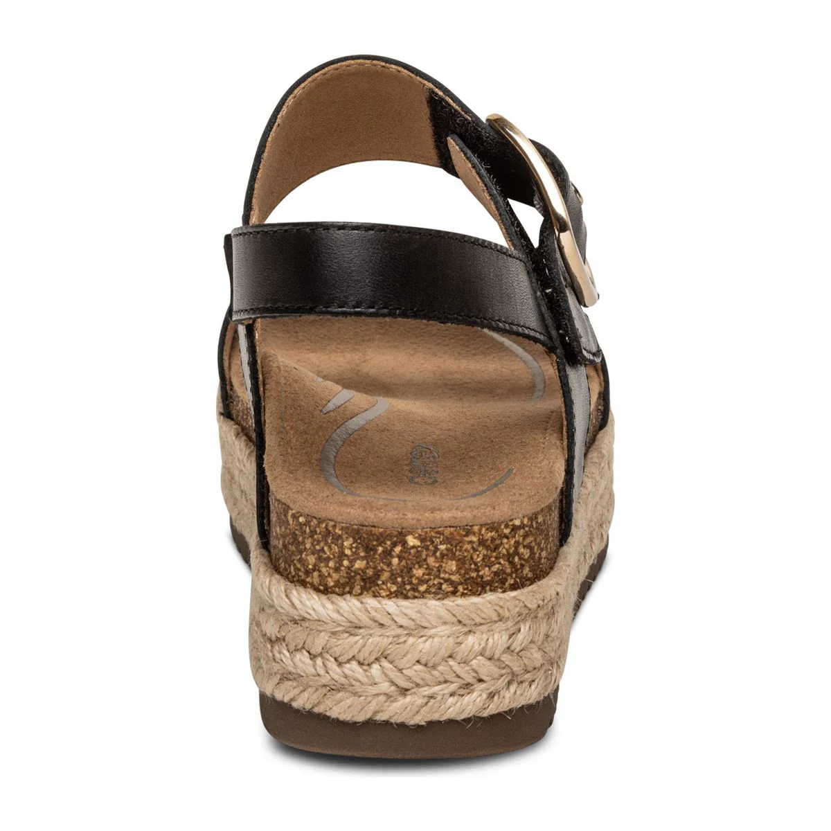 Aetrex Vania Women's Arch Support Platform Sandal – Black - Image 4