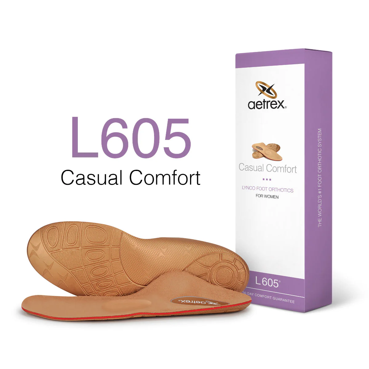 Aetrex Casual Comfort Orthotics with Metatarsal Support – Women's Everyday Insoles (L605W)
