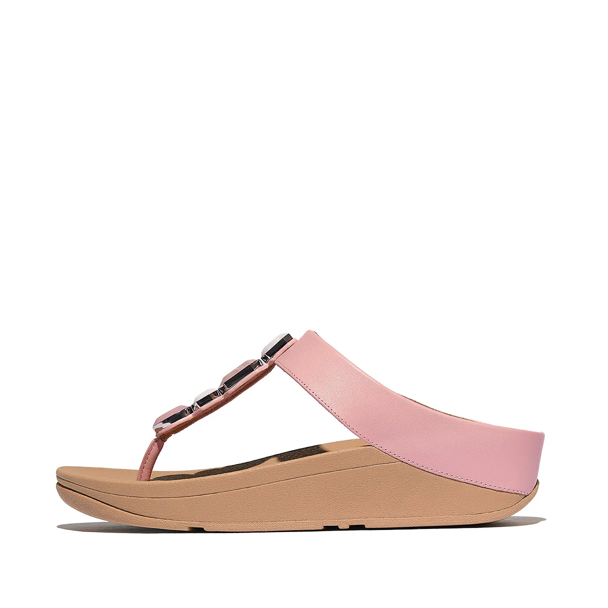 Women's Fino Leather Sandals in Soft Blush - Image 2