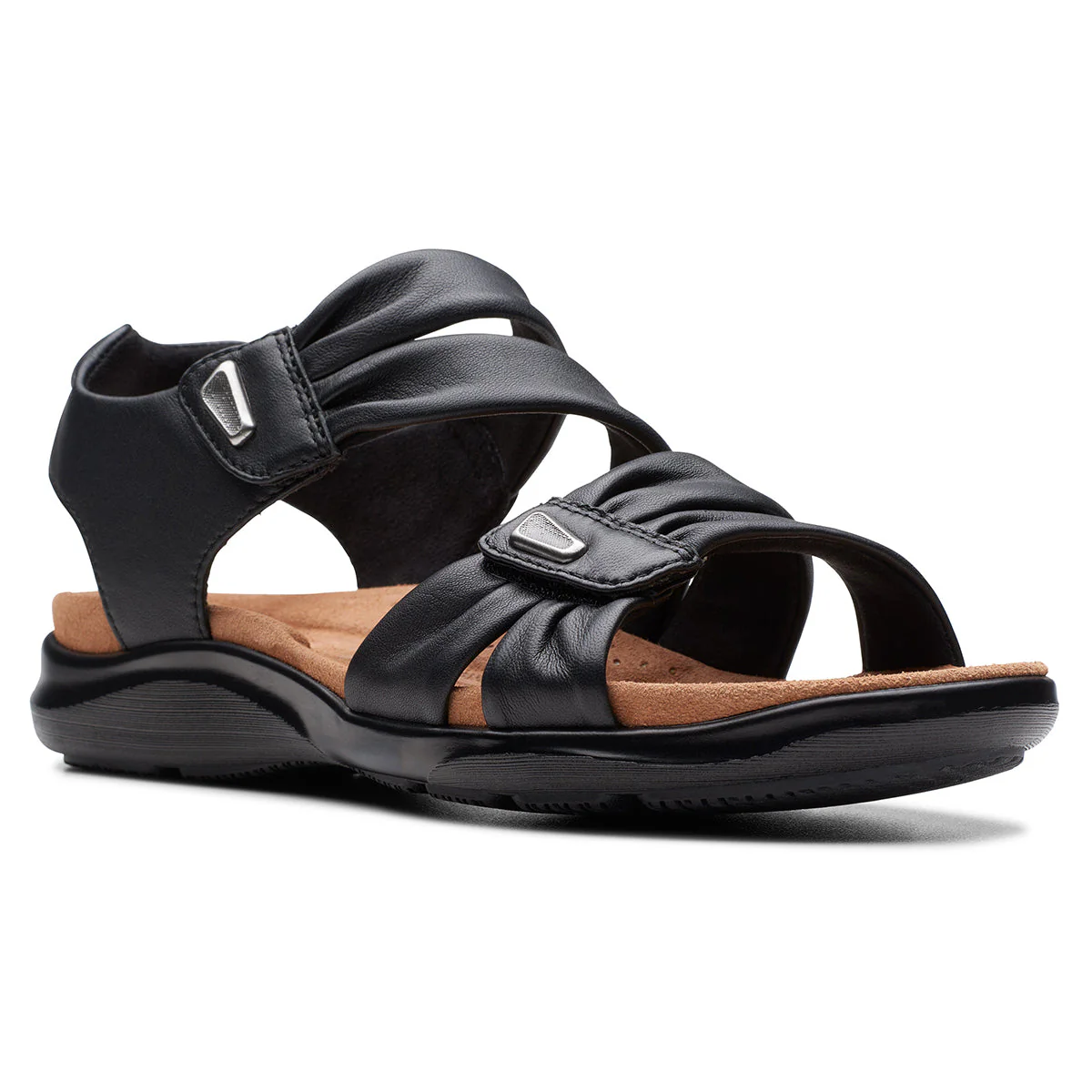 Clarks Kitly Ave Flat Women's Sandals in Black