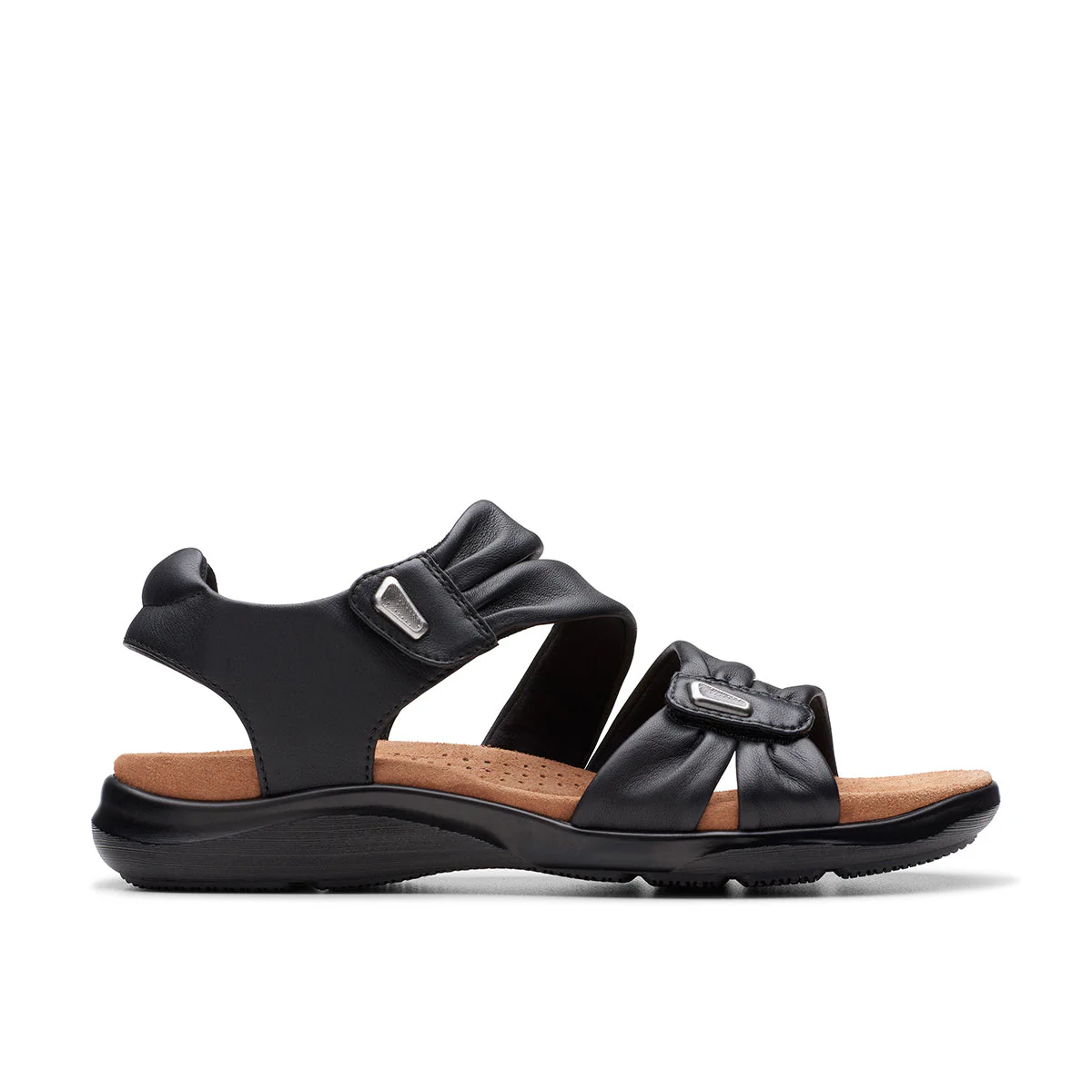 Clarks Kitly Ave Flat Women's Sandals in Black - Image 2