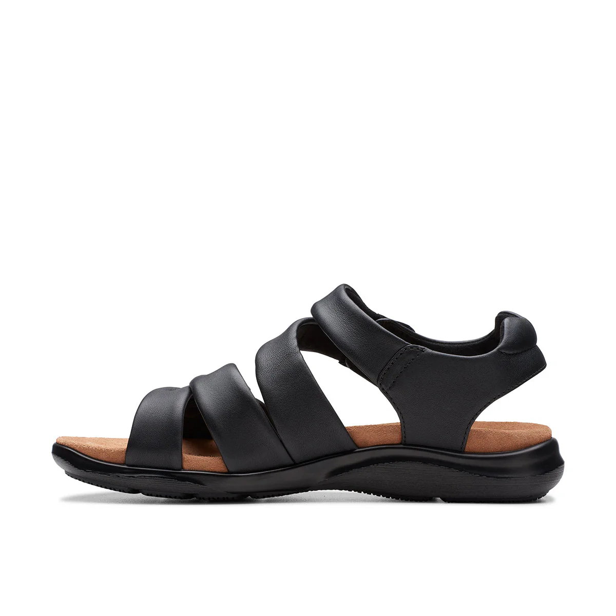 Clarks Kitly Ave Flat Women's Sandals in Black - Image 3
