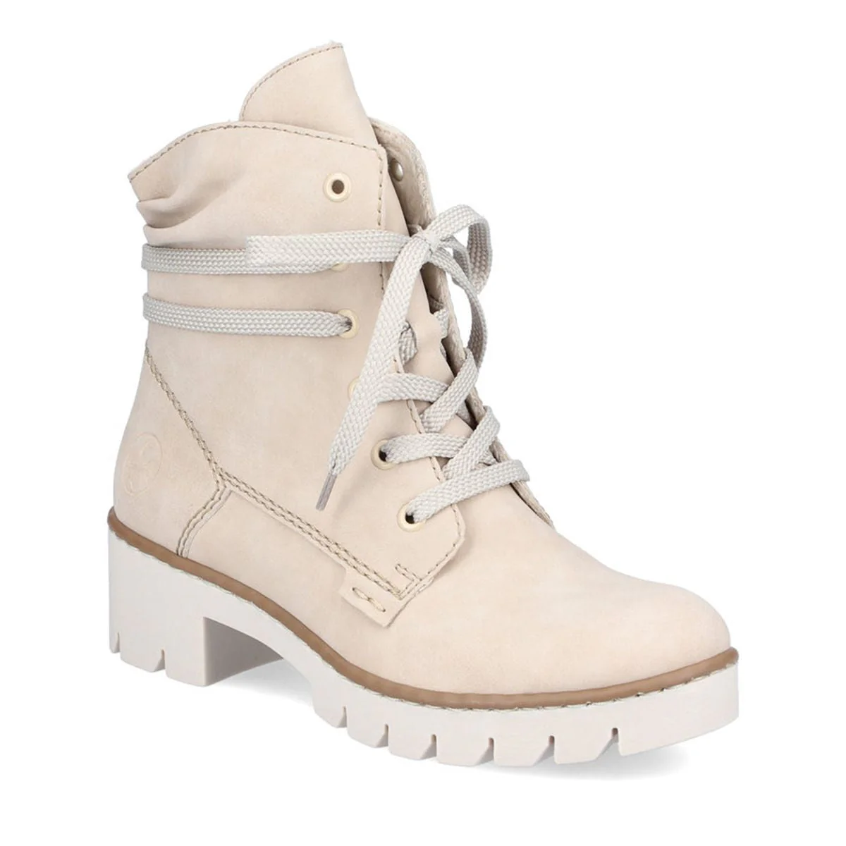X5717 Lace Up Boots with Side Zipper