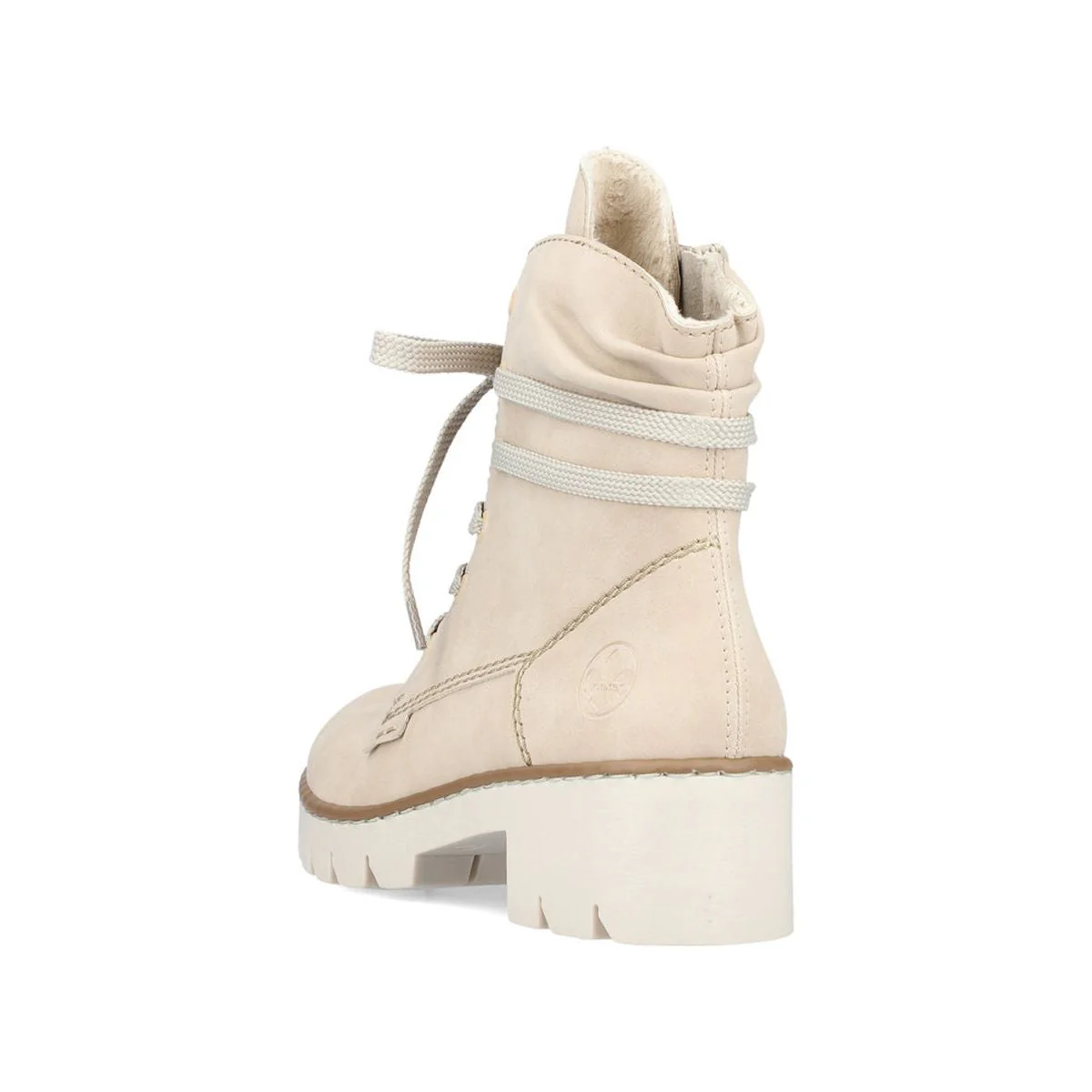 X5717 Lace Up Boots with Side Zipper - Image 3
