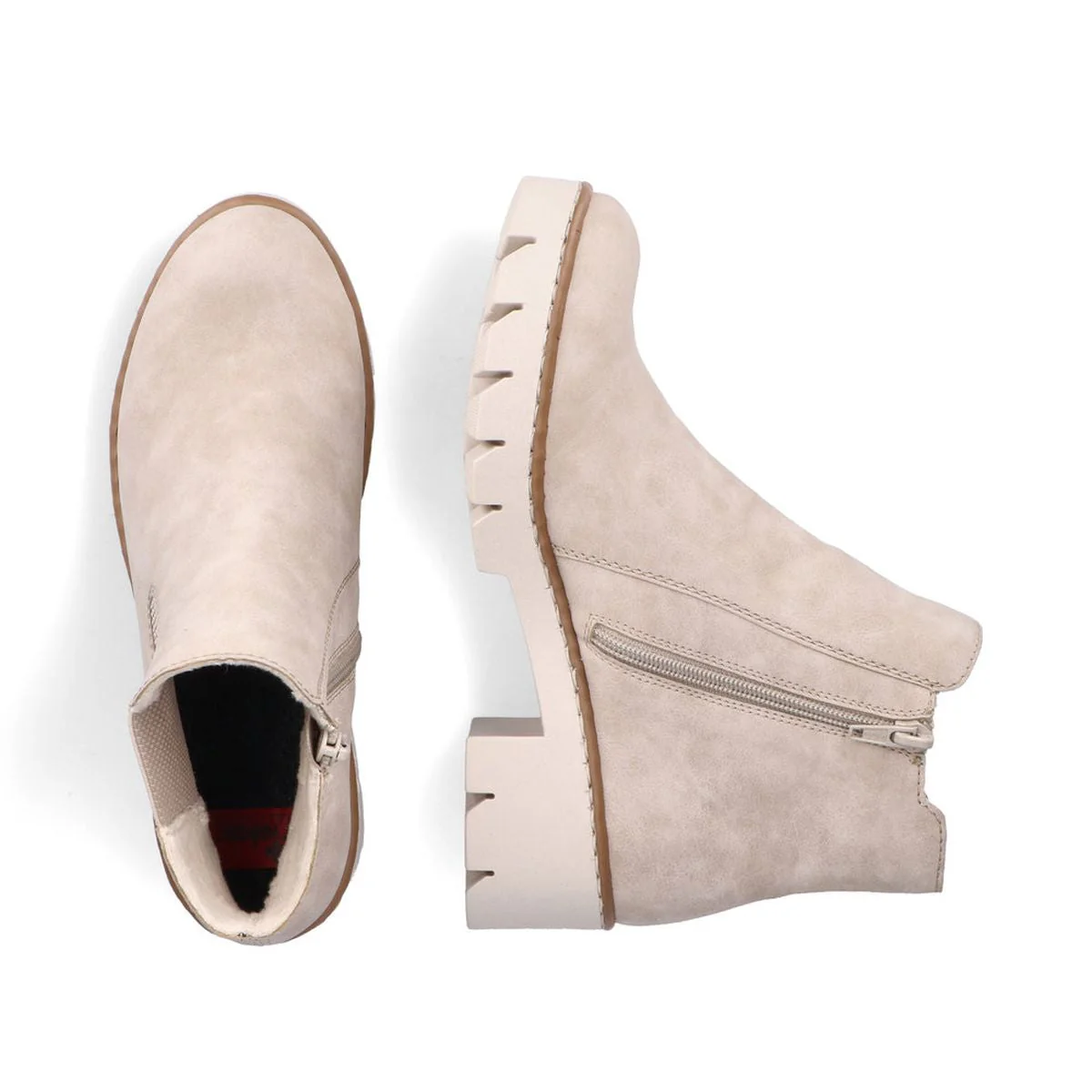 X5772 Chelsea Boots In Beige For Women - Image 7
