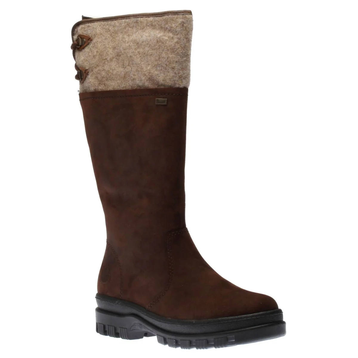 Rieker Suede X8263 High Winter Boots with Foldable Cleat